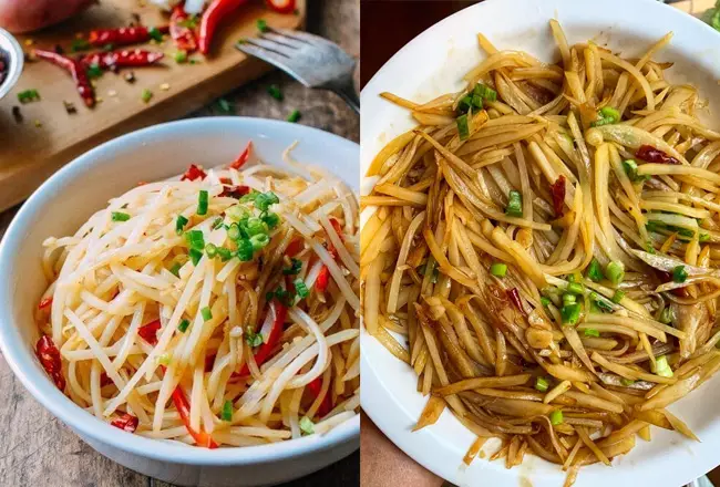Картофель по-китайски соломкой с соевым соусом