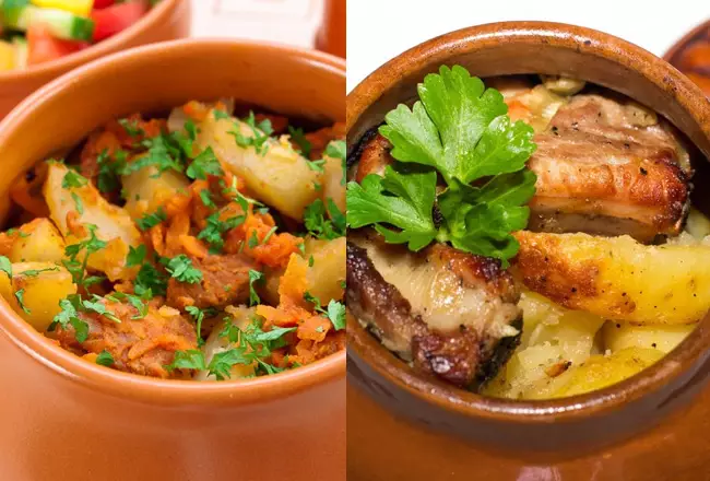 Жаркое из картофеля с мясом в горшочках