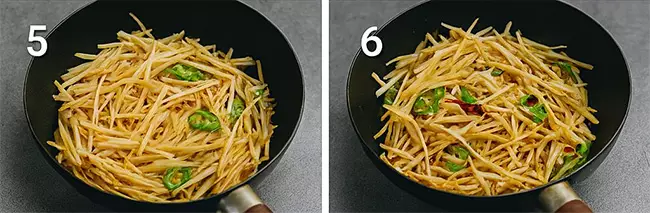 Рецепт картофеля соломкой по-китайски с чесноком и перцем