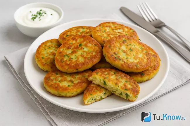 Рецепт картофельных оладий с зеленью
