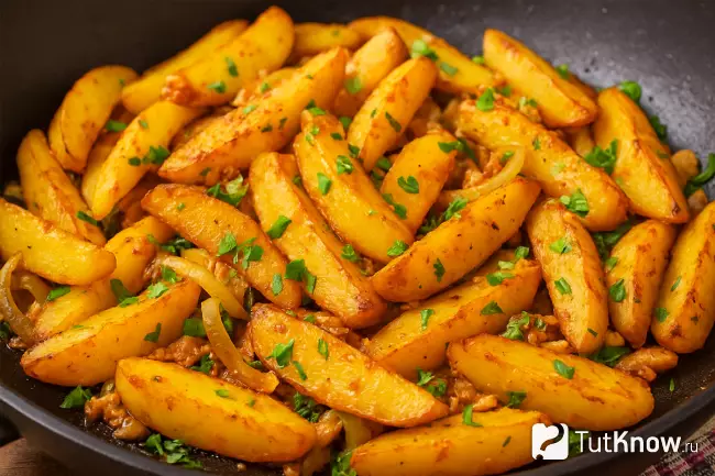 Рецепт картошки по-селянски на сковороде