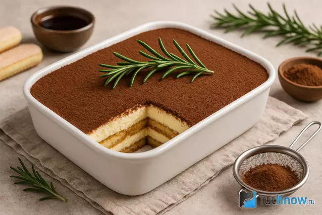 Рецепт тирамису с розмарином