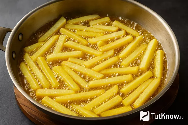 Первая обжарка blanching картофеля фри в макдональдс