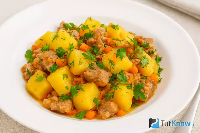 Рецепт картофеля с мясом по-купечески