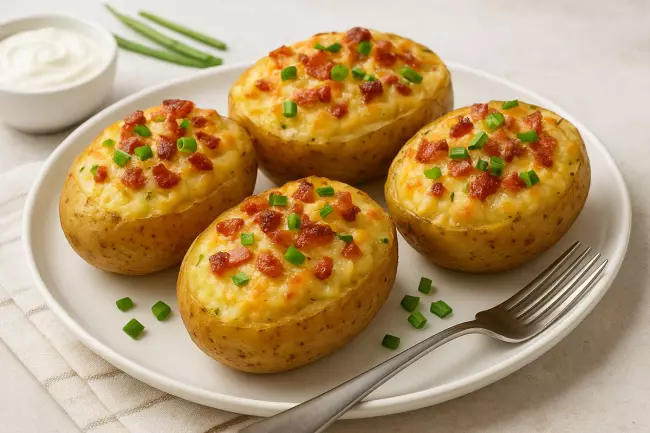 Фаршированный картофель в духовке