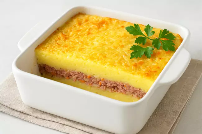 Запеканка из картофеля и мясного фарша