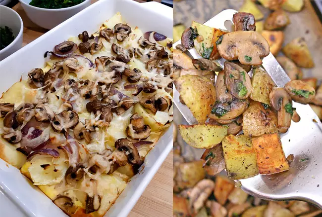 Запеченный картофель с грибами