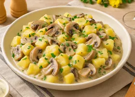 Картофель по-литовски с грибами