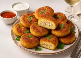 Картофельные котлеты с курицей