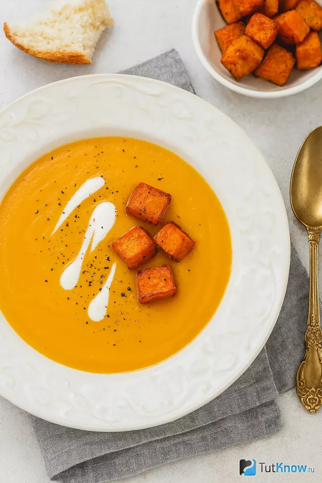 Рецепт вкусного супа-пюре из батата