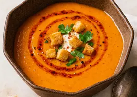 Турецкий суп-пюре из красной чечевицы и картофеля