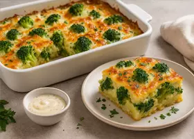 Картофельная запеканка с брокколи в духовке