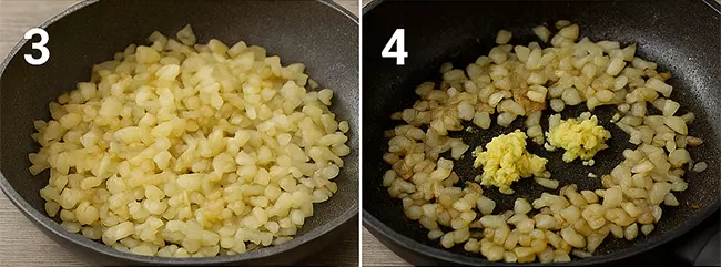 Пошаговый рецепт картофеля по-индийски с карри и курицей Шаг 2-3