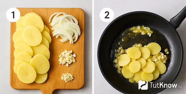 Пошаговый рецепт картофеля по-фински со сливками шаг 1-2