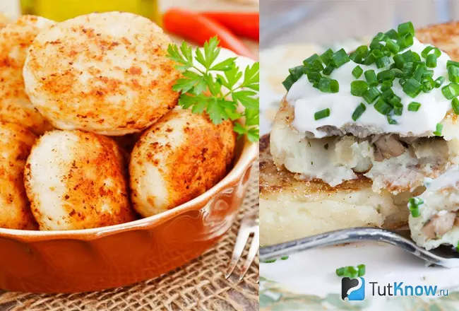 Картофельные котлеты с грибами