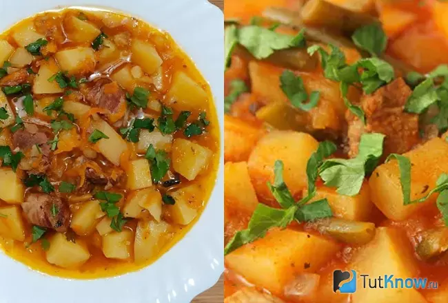 Картошка по-татарски с мясом