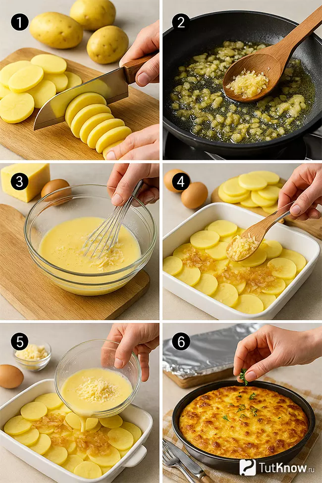 Пошаговый рецепт картофельной запеканки