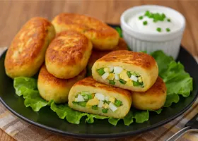 Картофельные зразы с яйцом и луком