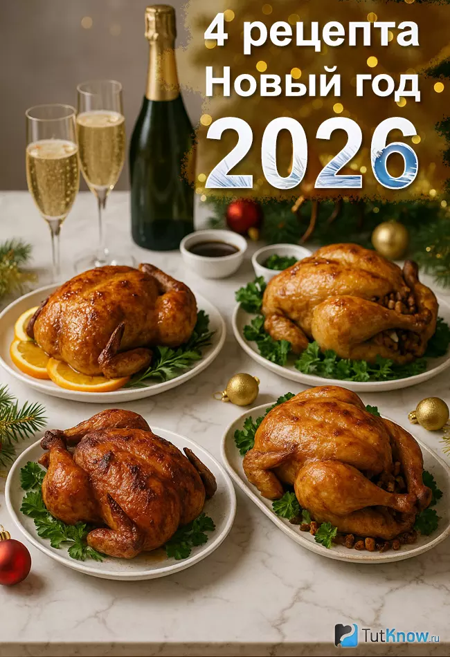 4 праздничных рецепта курицы целиком на Новый год 2026