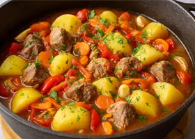 Хашлама из говядины с картофелем по-кавказским
