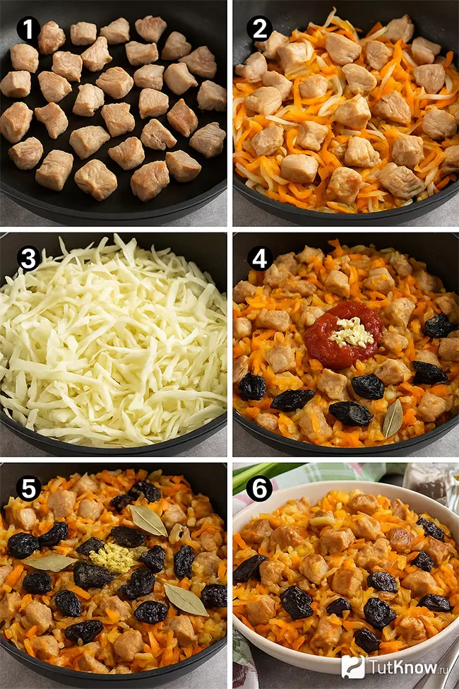Пошаговый рецепт бигуса из свежей капусты с мясом