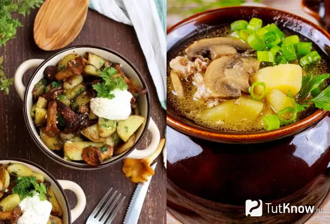 Картофель с грибами в горшочках, приготовленный в духовке