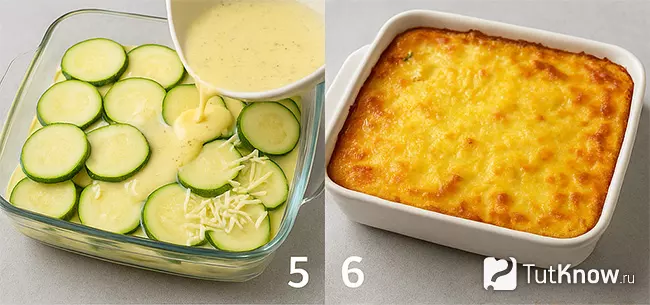 Рецепт картофельной запеканки с кабачками Шаг 5-6