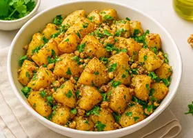 Картофель по-грузински с орехами и специями