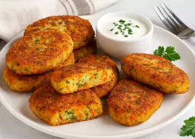 Картофельные котлеты с овощами