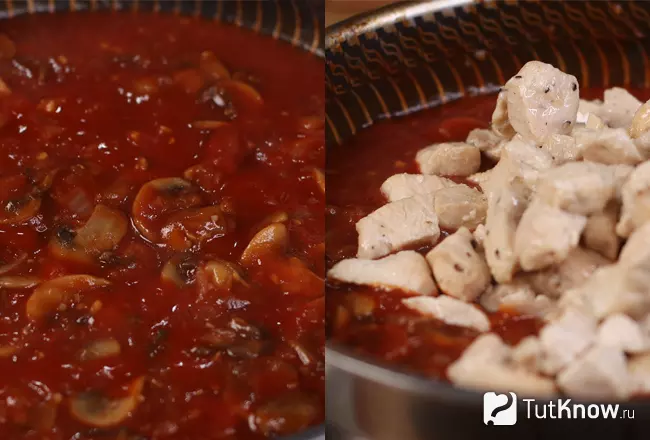Соус с кетчупом Наполитан и курицей