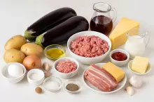 Ингредиенты для мусаки по-гречески