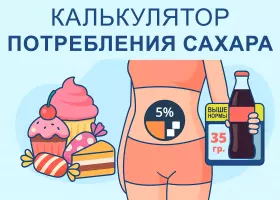 Калькулятор дневной нормы сахара