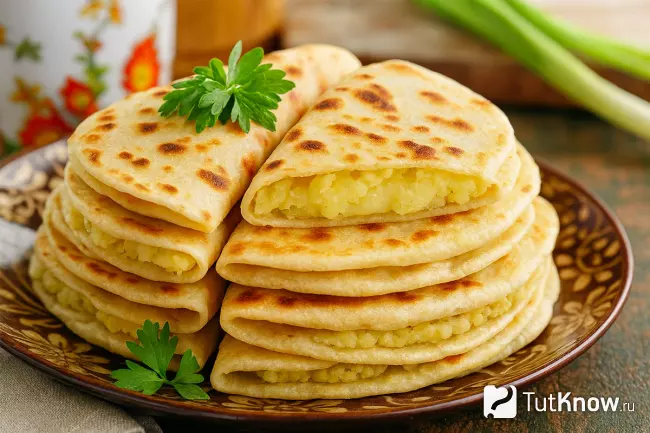 Рецепт кыстыбая с картошкой по-татарски