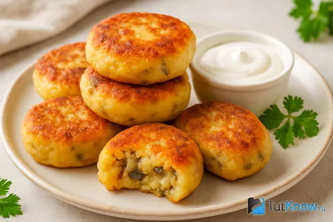 Рецепт картофельных котлет с грибами