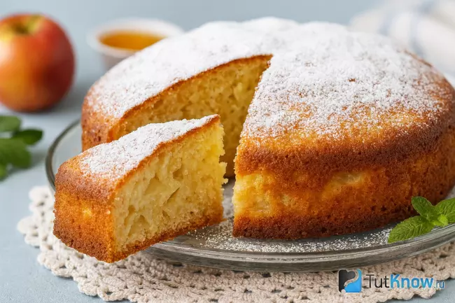 Рецепт шарлотки с манкой и яблоками на кефире