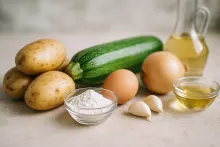 Ингредиенты для картофельных котлет с кабачками