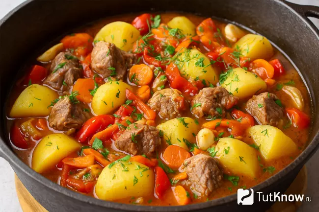 Рецепт хашлама из говядины с картофелем