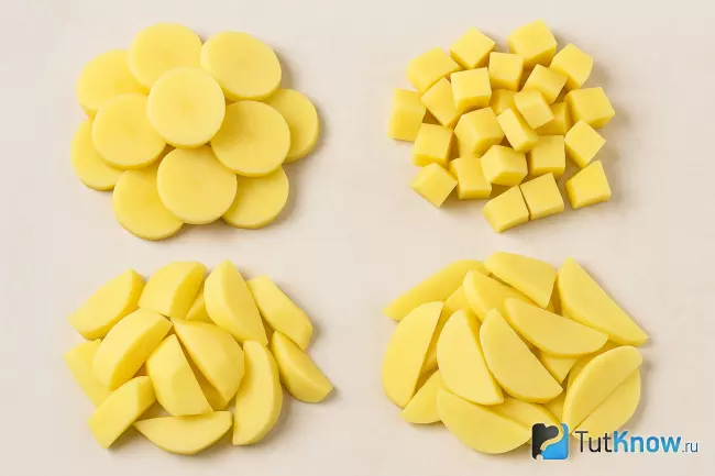 Варианты нарезки картофеля для запеканки