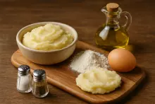 Ингредиенты для лепешек из картофельного пюре