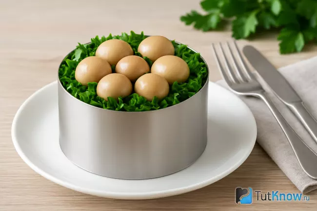 Сборка салата Лесная поляна в кулинарном кольце