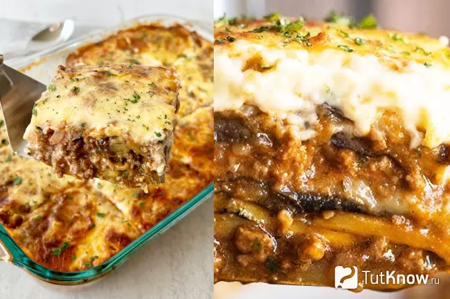 Рецепт мусаки по-гречески с картофелем, баклажанами и сыром