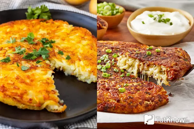 Решти из картофеля по-швейцарски - класика и с сыром