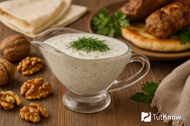 Рецепт соуса цахтон с грецкими орехами