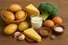 Ингредиенты для картофельной запеканки с брокколи