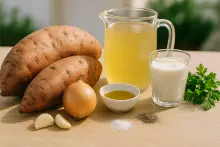 Ингредиенты для крем-супа из батата