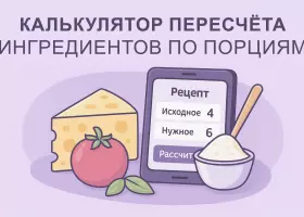 Калькулятор пересчёта ингредиентов по порциям
