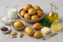 Ингредиенты для картофеля по-английски с соусом