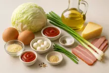Ингредиенты для капустной пиццы