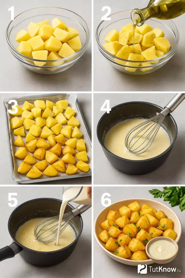 Пошаговый рецепт картофеля по-английски с соусом