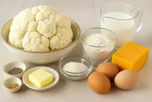 Ингредиенты для запеканки из цветной капусты